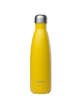 Qwetch Bouteille isotherme inox pop jaune 500ml - 10121